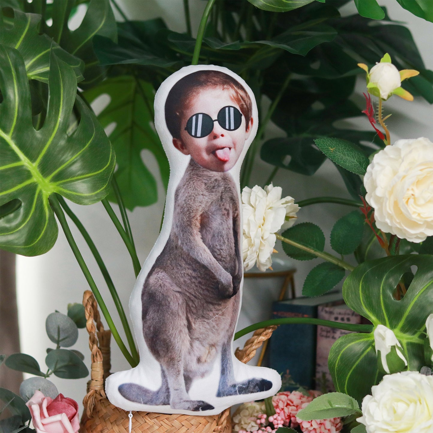 Personalized Human Face Animal Pillow,Custom Photo Cushion, Spoof Gifts, Party Gifts, Birthday Gift for Men, Customized Christmas Gifts