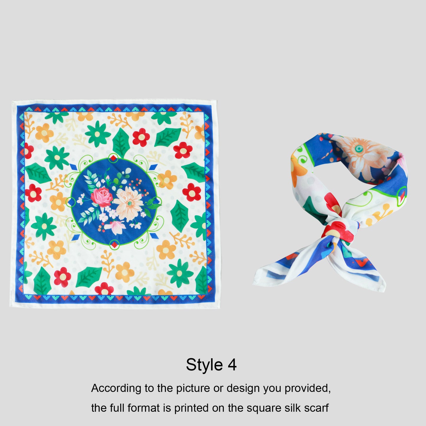 Custom Scarf with Dog Photo, Personalized Pet Portrait Chiffon Square Neck Scarf, Unique Memorial Gift, Printing Scarves, DIY Picture Shawls