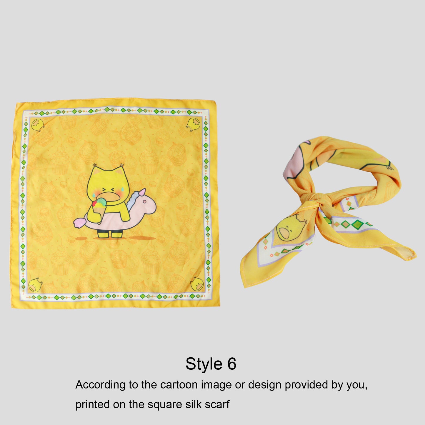 Custom Scarf with Dog Photo, Personalized Pet Portrait Chiffon Square Neck Scarf, Unique Memorial Gift, Printing Scarves, DIY Picture Shawls